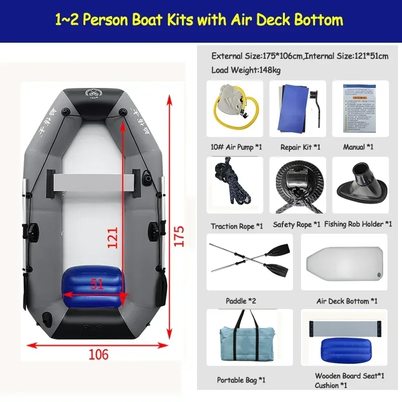 Bateau Gonflable Pêche Rivière PVC