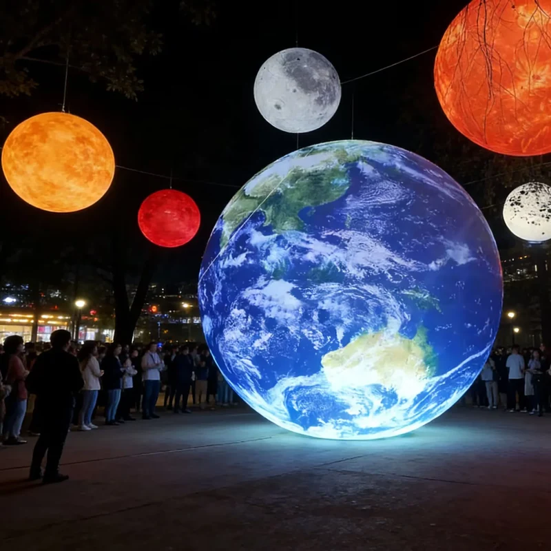 Ballon Gonflable Terre Lumineux LED