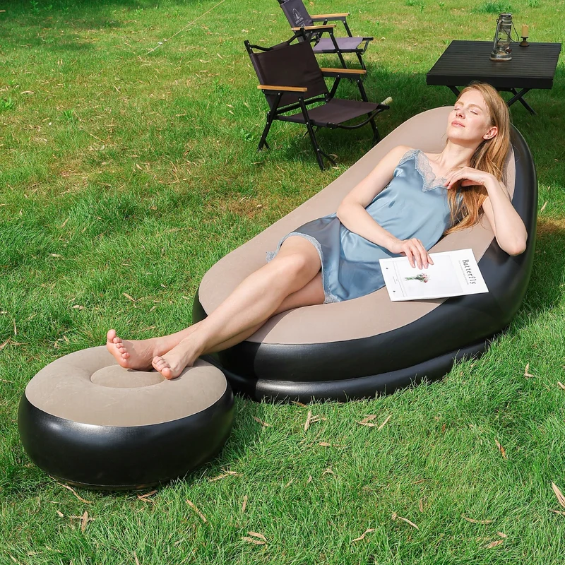 Canapé Gonflable Repose-Pieds Multicolore Etanche
