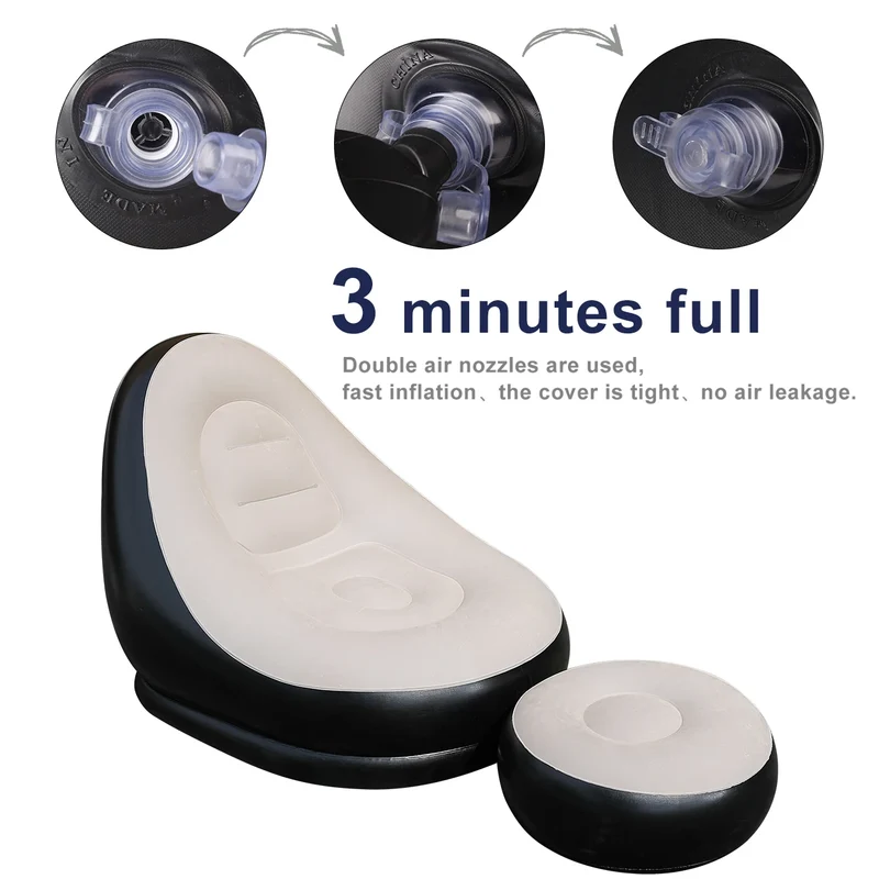 Canapé Gonflable Repose-Pieds Multicolore Etanche
