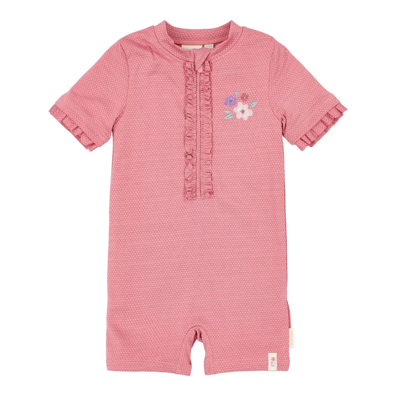 Zwempak korte mouw - Roze