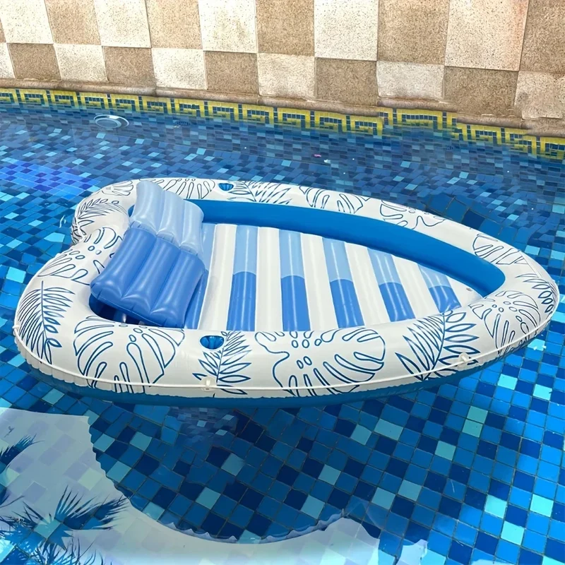 Matelas Gonflable Cœur Oreiller Piscine