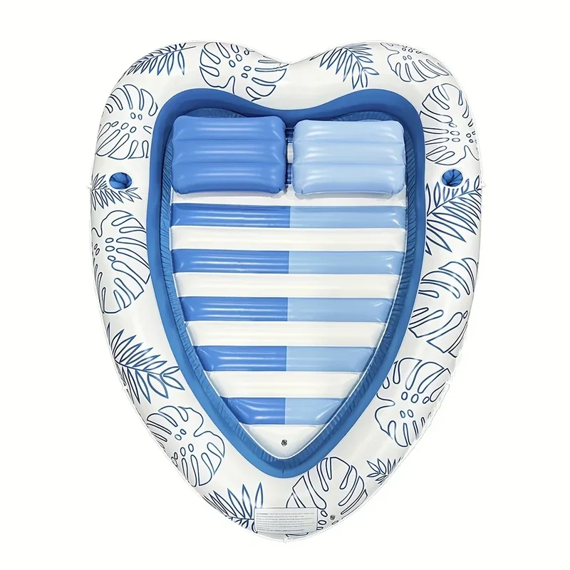 Matelas Gonflable Cœur Oreiller Piscine