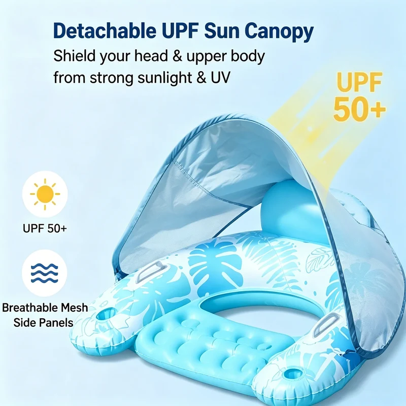 Bouée Gonflable Fauteuil Pare-Soleil