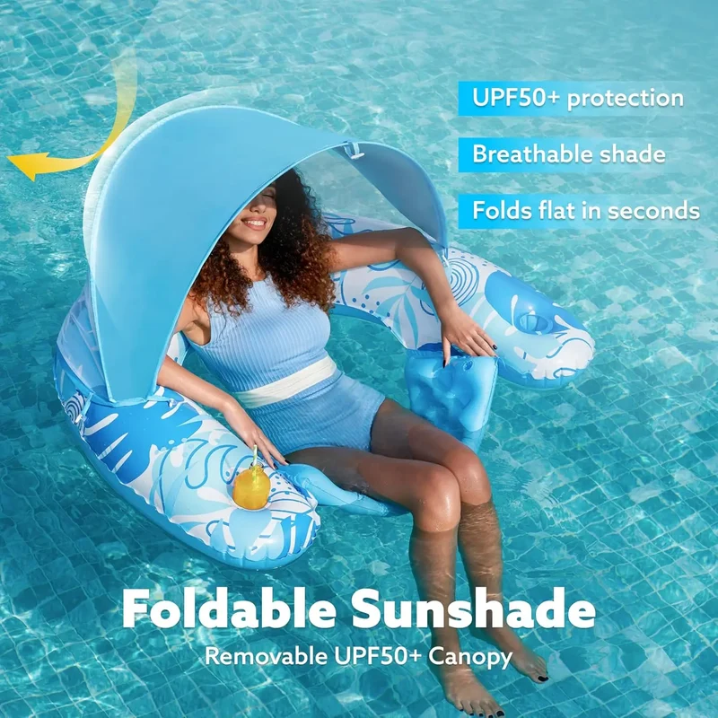Bouée Gonflable Fauteuil Pare-Soleil