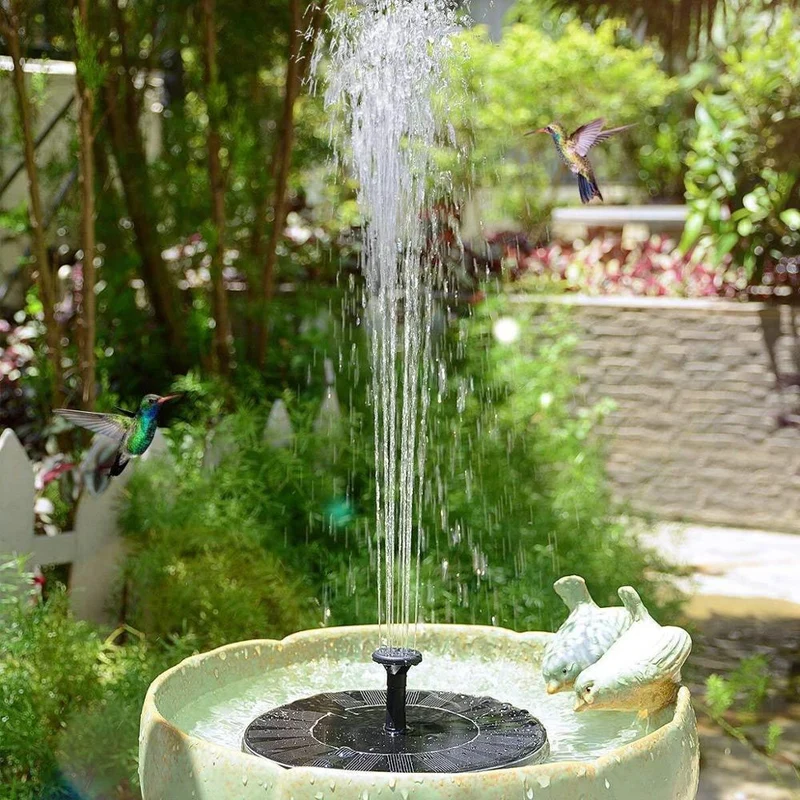 Fontaine Oiseaux Solaire