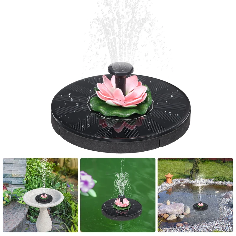 Fontaine Solaire Nénuphar Flottant