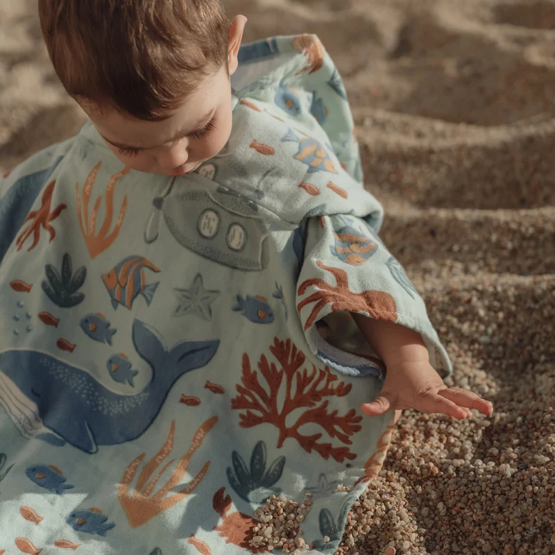 Badponcho - Groen - Ocean Friends