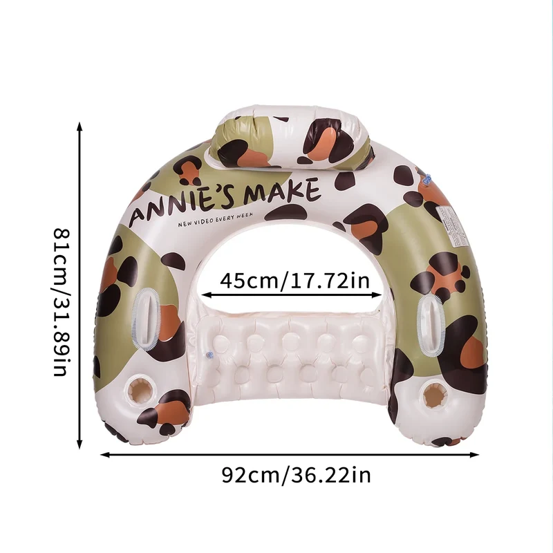 Bouée Gonflable Chaise Léopard Estivale