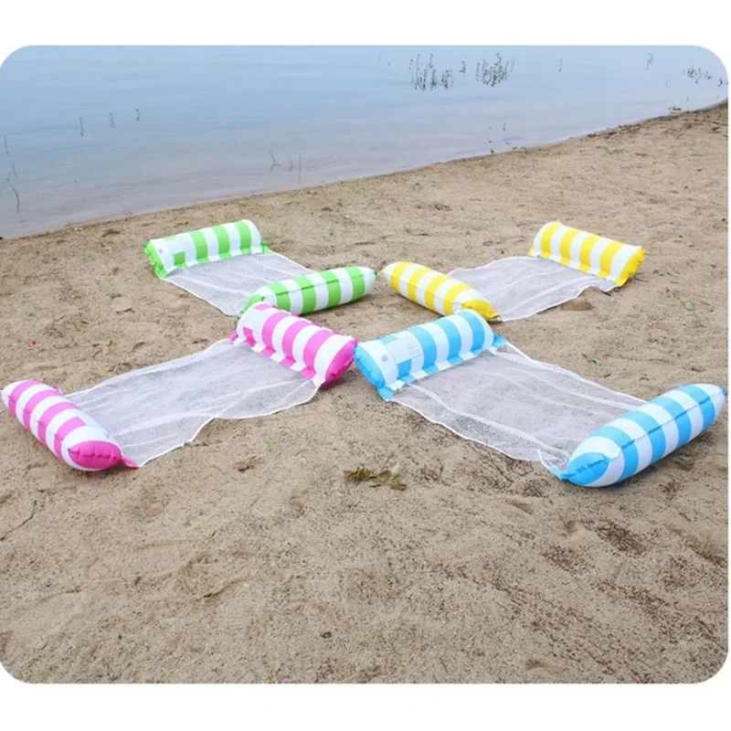 Bouée Gonflable Matelas Rayé Piscine