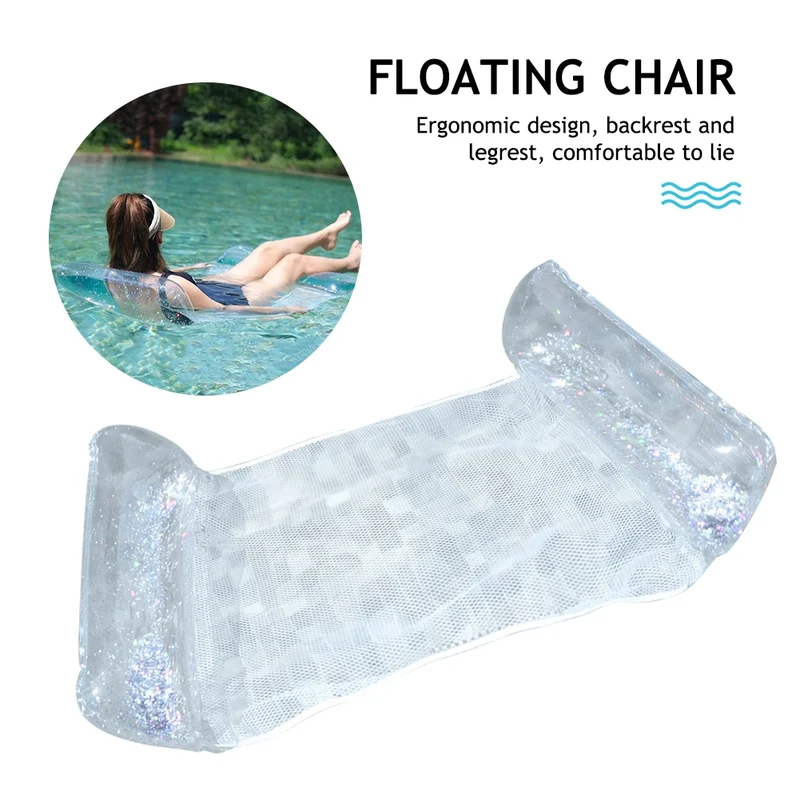 Bouée Gonflable Hamac Transparent Pailleté