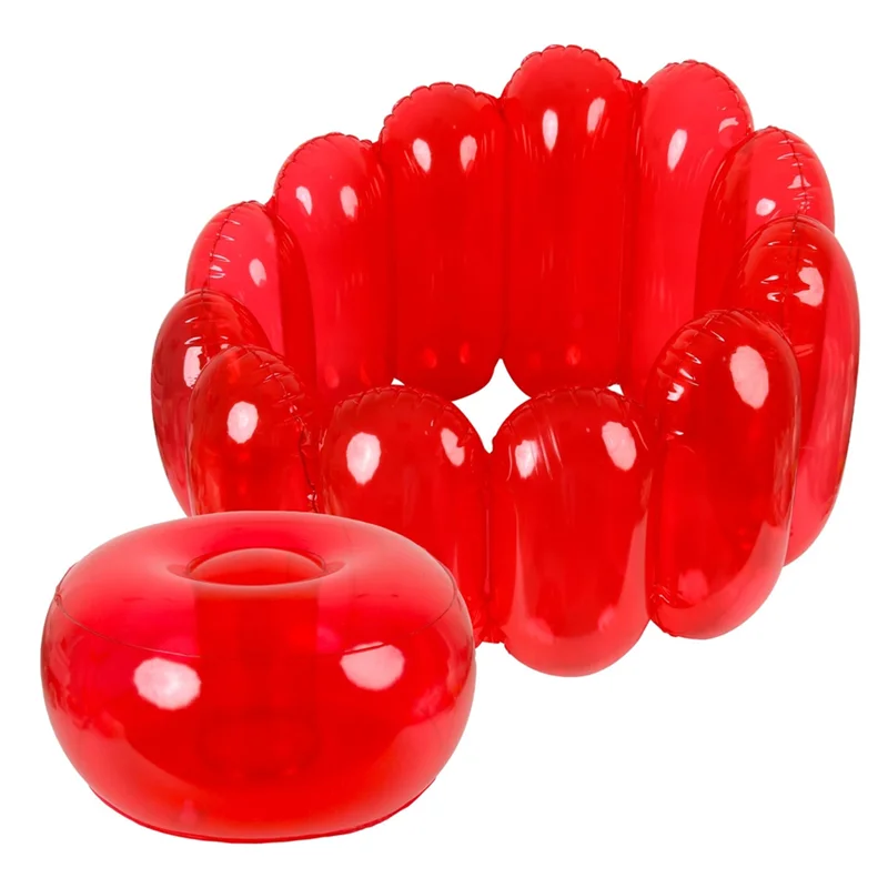 Canapé Gonflable Pouf Rouge Résistant