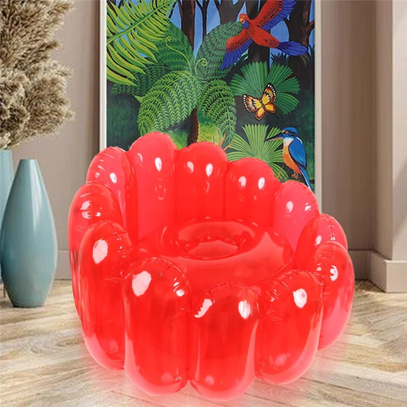 Canapé Gonflable Pouf Rouge Résistant