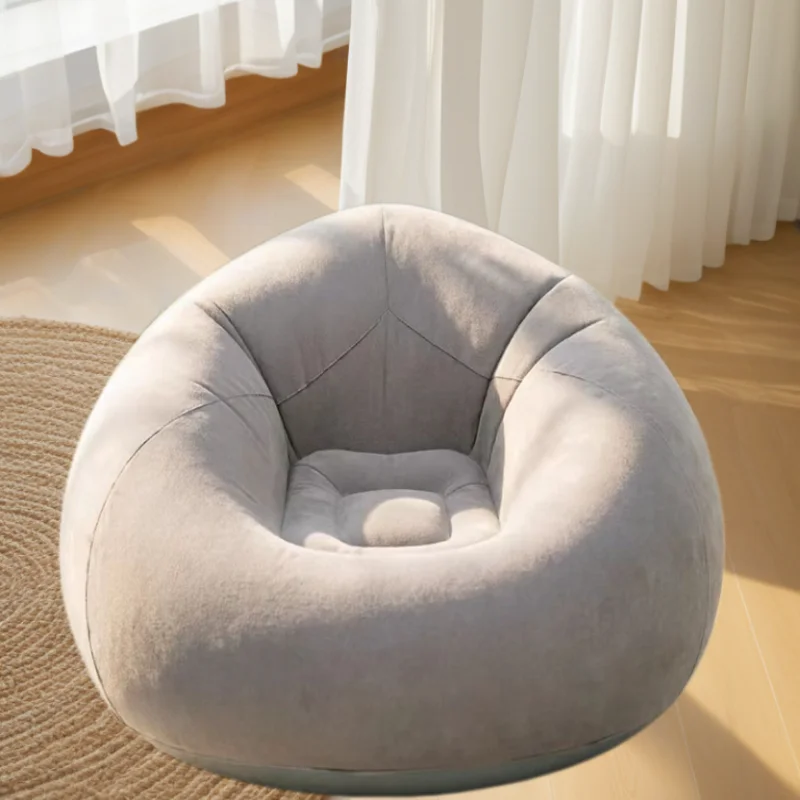 Canapé Gonflable Rond Gris Moelleux