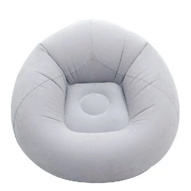 Canapé Gonflable Rond Gris Moelleux