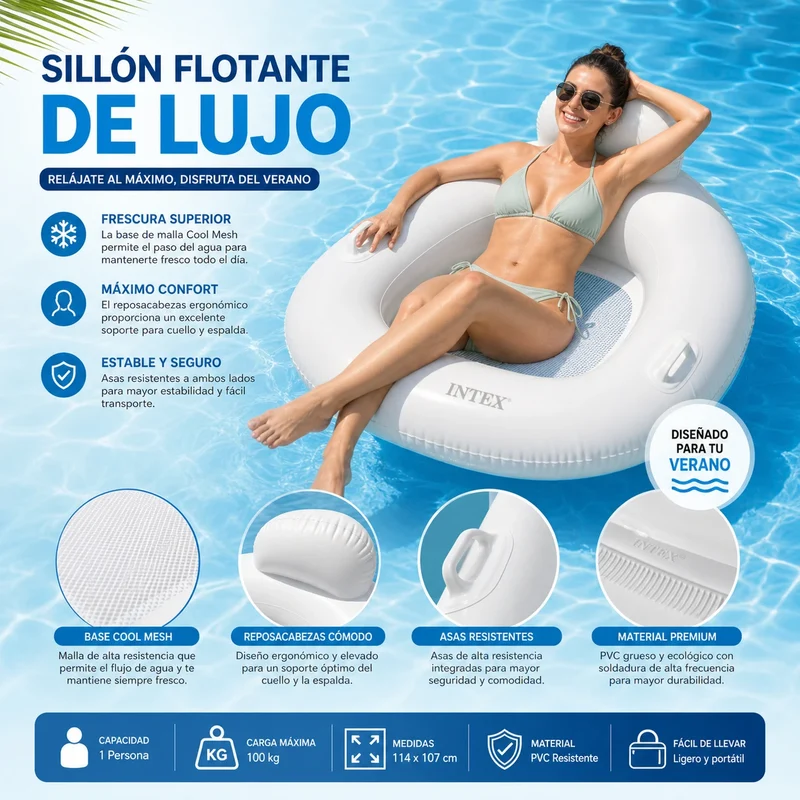 Canapé Gonflable Flottant Piscine Plage