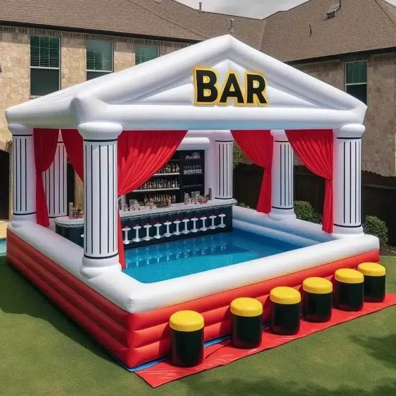 Bar Gonflable Piscine Géant Personnalisable