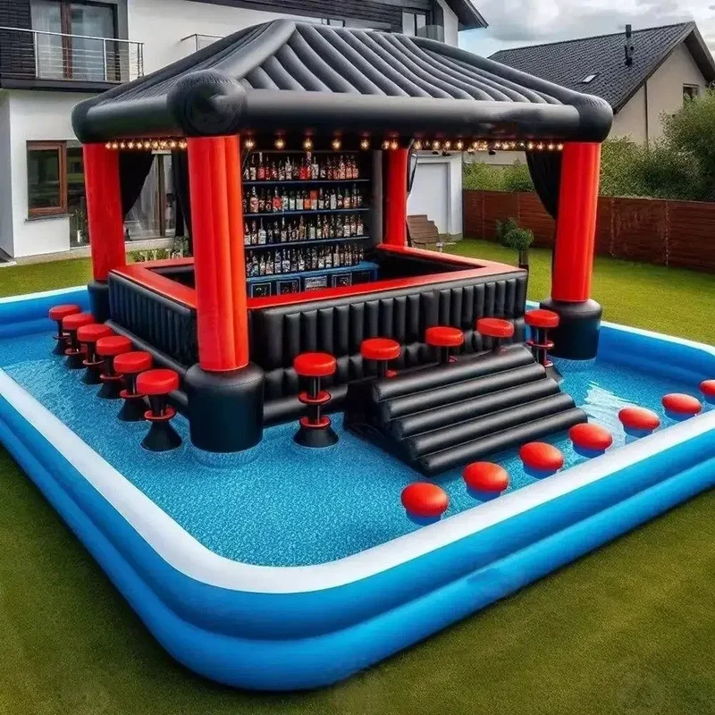 Bar Gonflable Piscine Géant Personnalisable