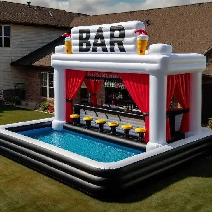Bar Gonflable Piscine Géant Personnalisable