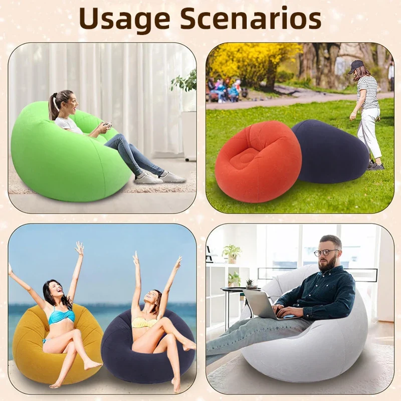 Canapé Gonflable Pouf Multicolore
