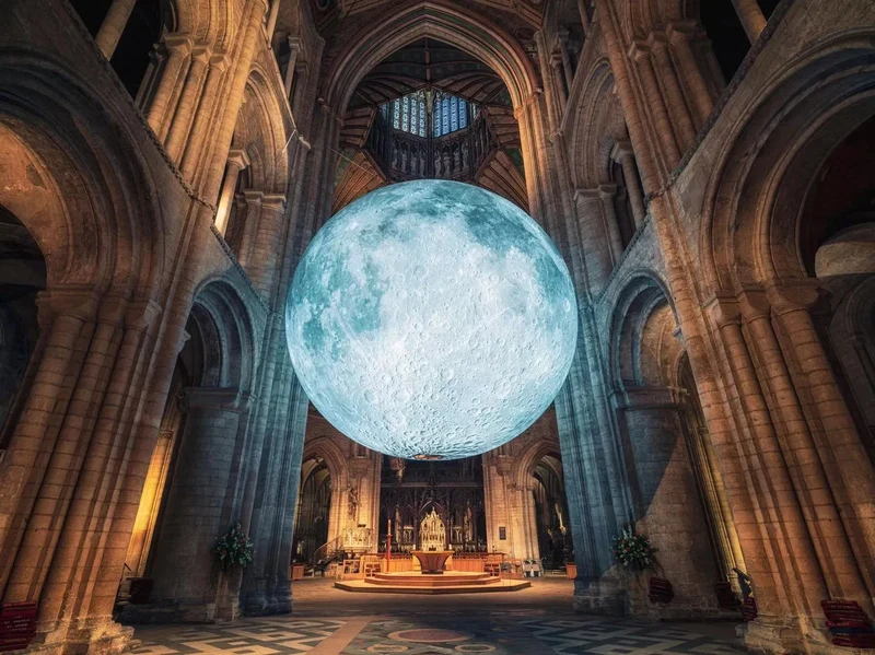 Ballon Gonflable Lune Lumineuse LED