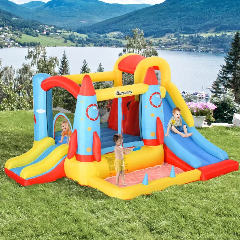 Château Gonflable Thème Spatial Piscine