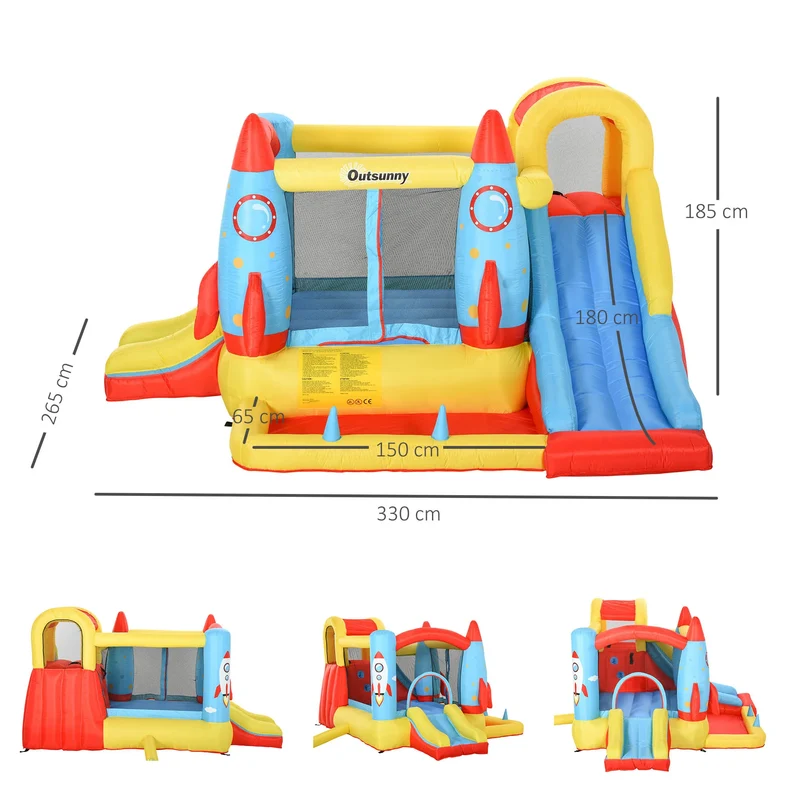 Château Gonflable Thème Spatial Piscine