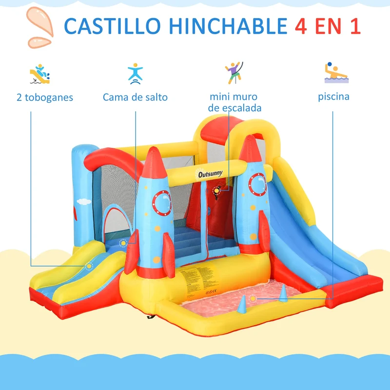 Château Gonflable Thème Spatial Piscine