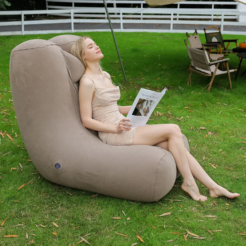 Canapé Gonflable Kaki Pliable Camping