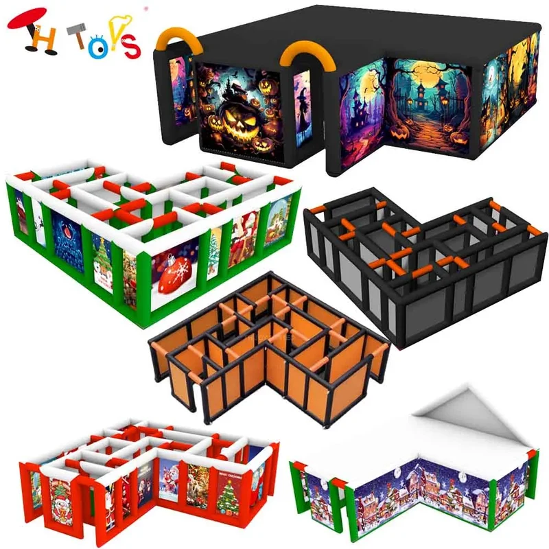 Labyrinthe Gonflable Noël Laser