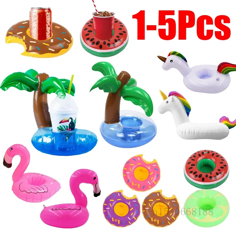 Accessoire Gonflable Porte-Gobelet Flamant Rose