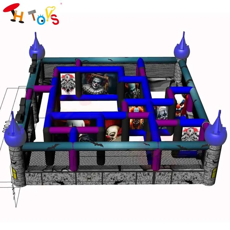 Labyrinthe Gonflable Halloween Laser
