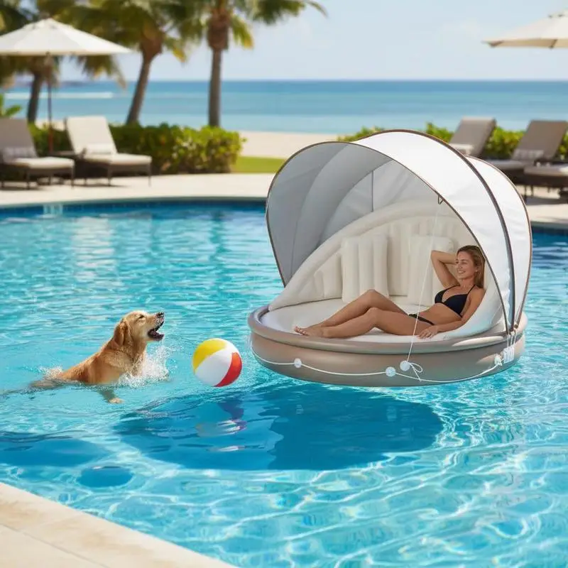 Canapé Gonflable Transat Auvent Bronzage