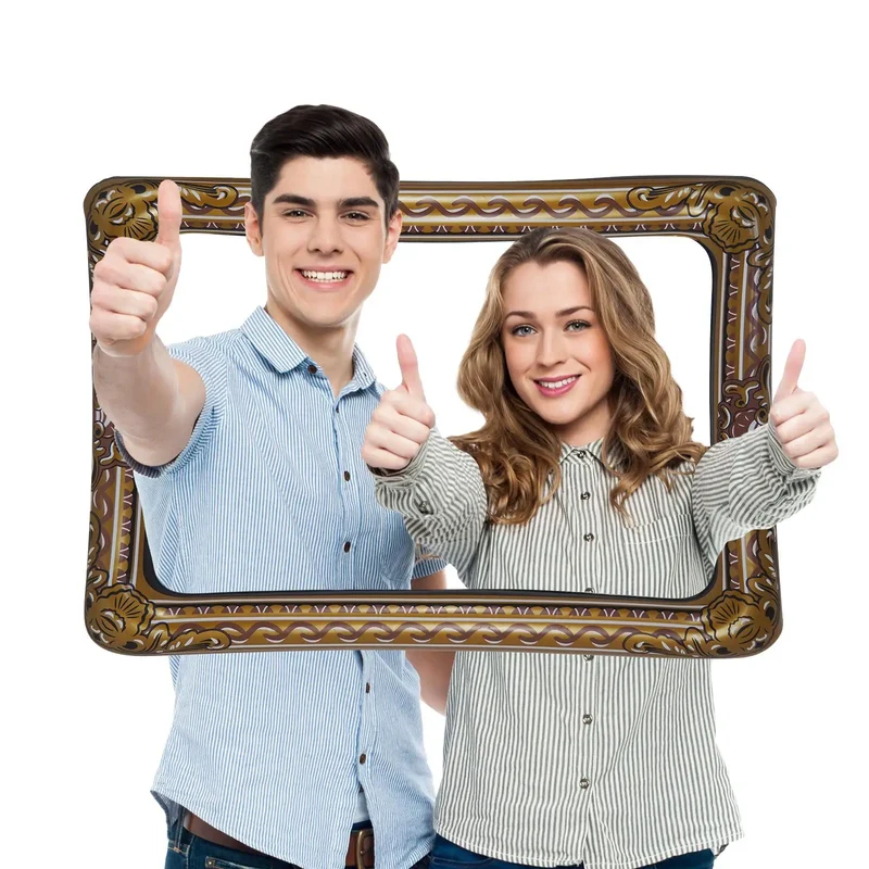 Cadre Photo Gonflable Selfie Baroque Doré