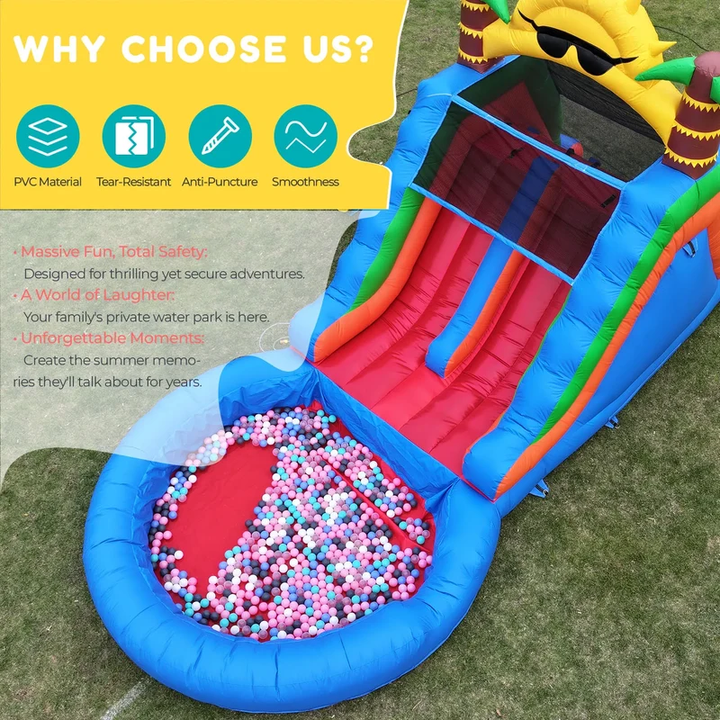 Toboggan Aquatique Gonflable Commercial 6,4 m