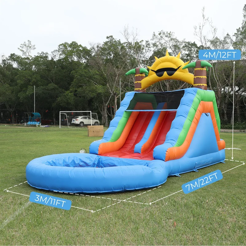 Toboggan Aquatique Gonflable Commercial 6,4 m