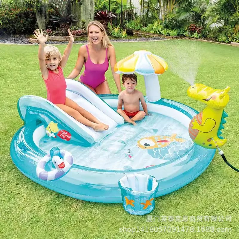 Toboggan Aquatique Gonflable Crocodile Piscine