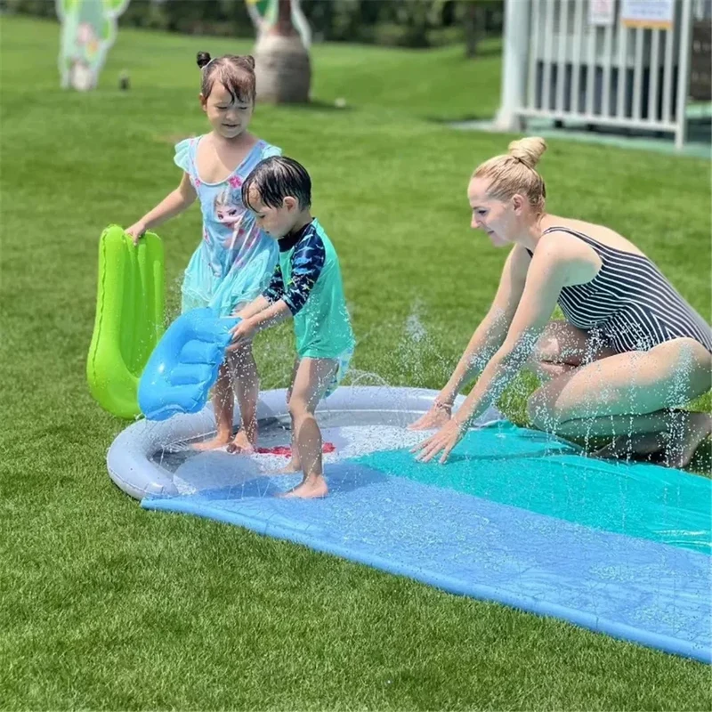 Toboggan Aquatique Gonflable Requin Duo