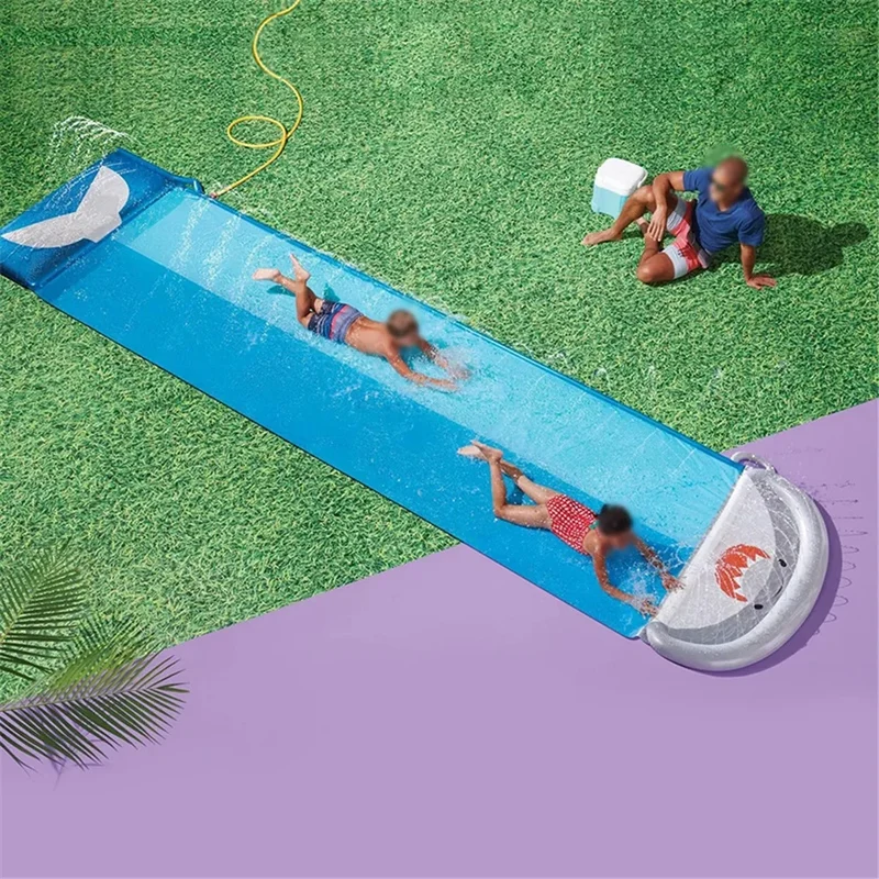Toboggan Aquatique Gonflable Requin Duo
