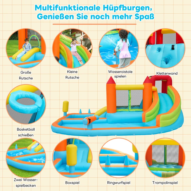 Château Gonflable Parc Aquatique Multi-Jeux