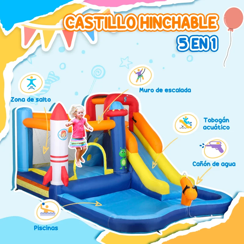 Château Gonflable Piscine Canon à Eau