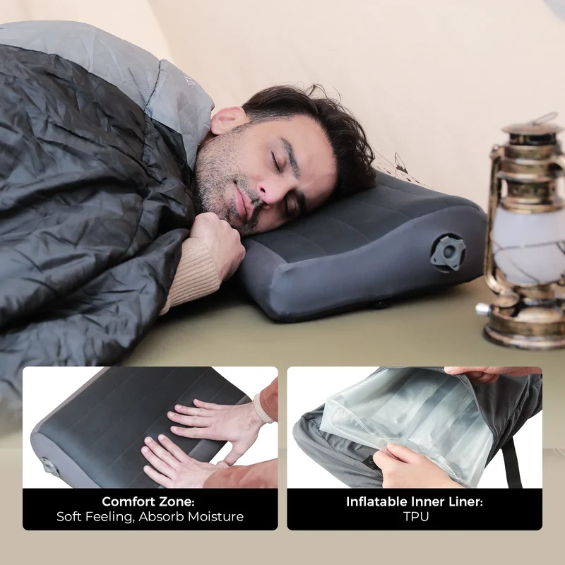 Oreiller Gonflable Ergonomique Deux Hauteurs