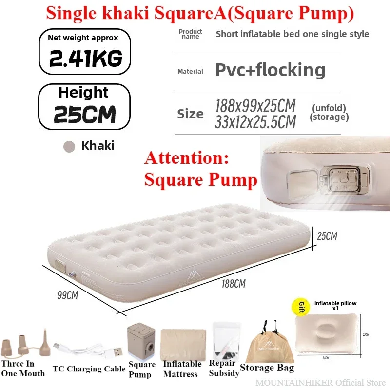 Matelas de Camping Gonflable Pompe Intégrée