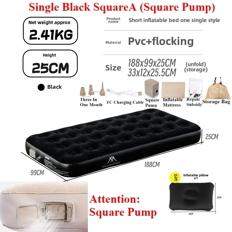 Matelas de Camping Gonflable Pompe Intégrée