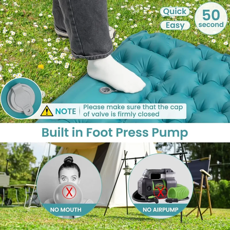 Matelas de Camping Gonflable Duo Pompe