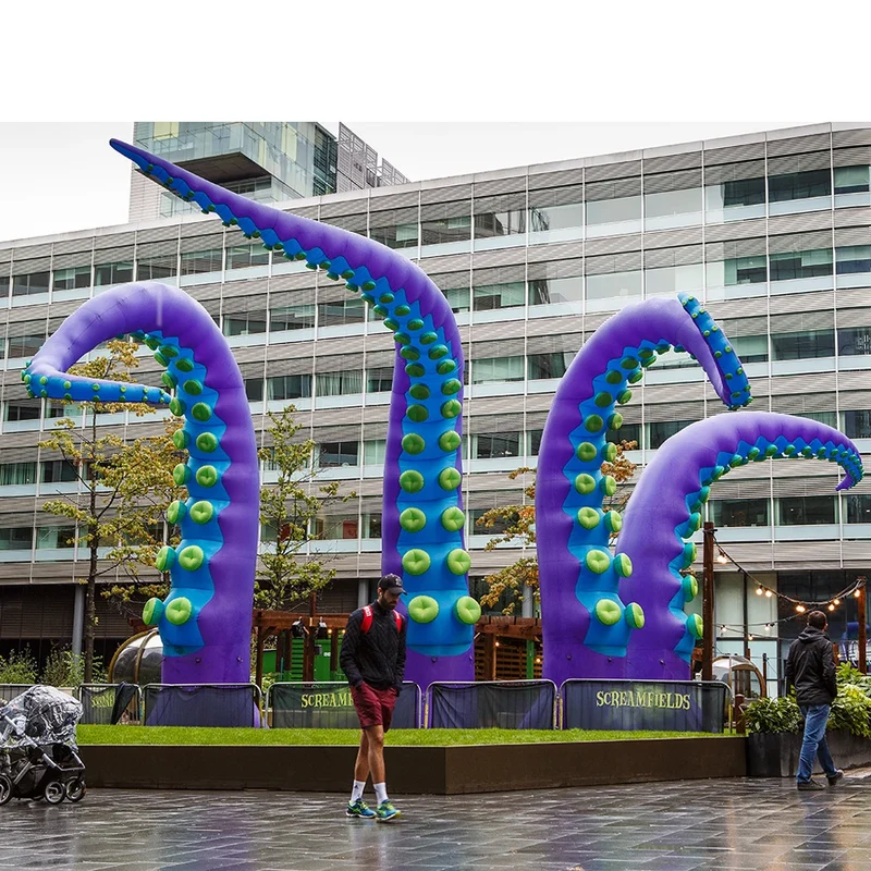 Décoration Gonflable Tentacule Poulpe Violet