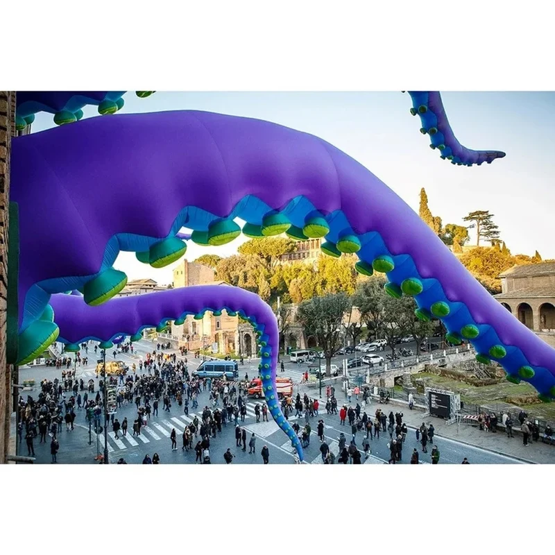 Décoration Gonflable Tentacule Poulpe Violet
