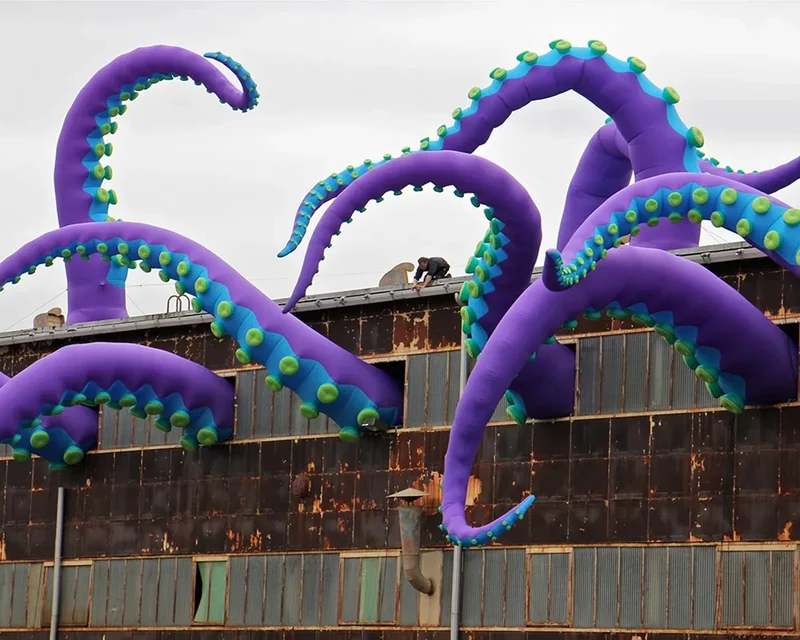 Décoration Gonflable Tentacule Poulpe Violet