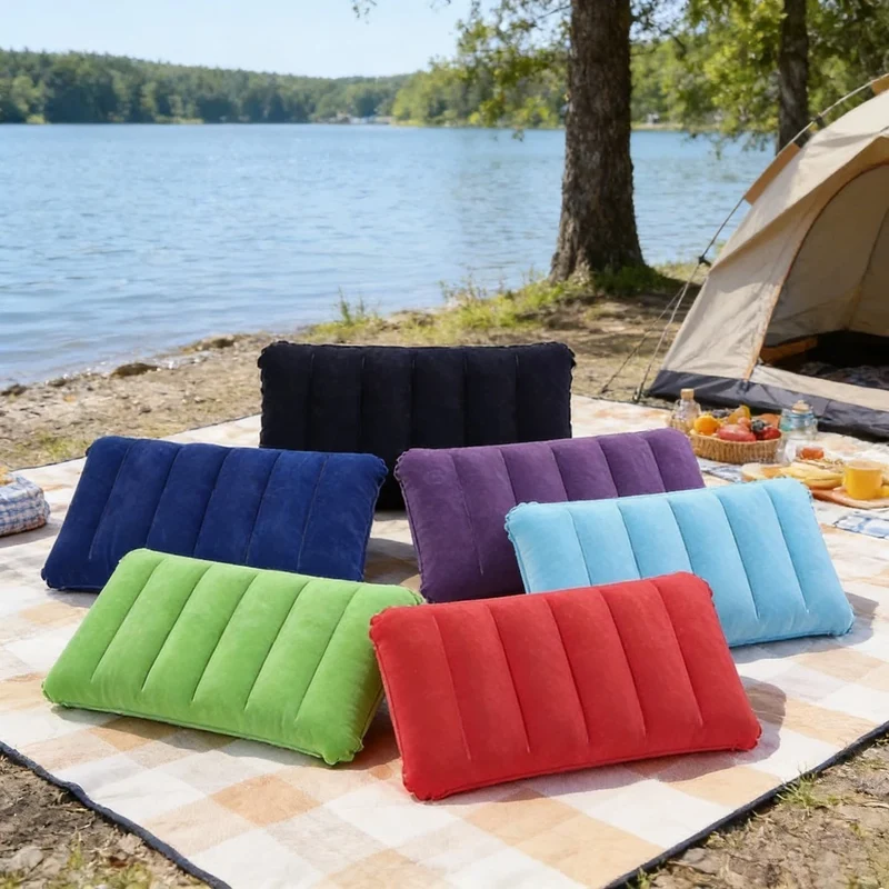 Oreiller Gonflable Carré Voyage Avion