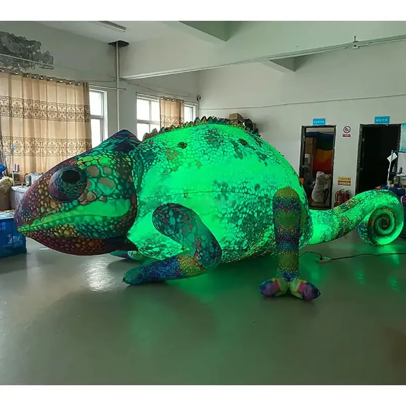 Décoration Gonflable Caméléon Lumineux